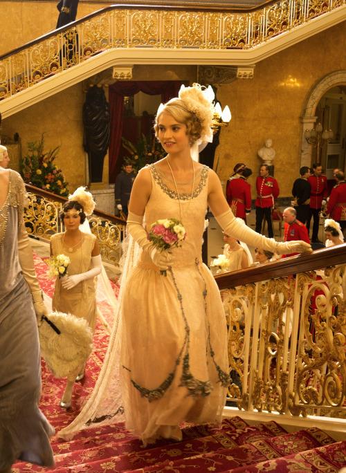Lily James as Lady Rose MacClare in Downton Abbey