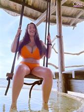 Leanne Crow - Orange Bikini In Paradise Set 3 Leanne Crow - Orange Bikini In Paradise Set 3