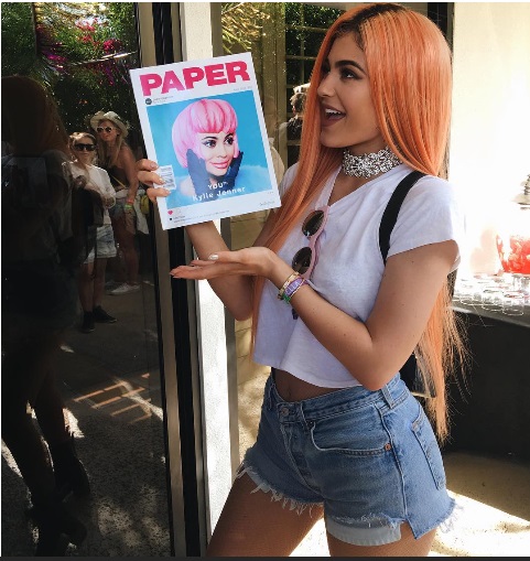 Kylie Jenner and her printed photo