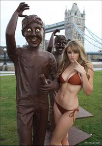 Keeley Hazell in a bikini