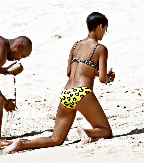 Rihanna in a bikini - ass