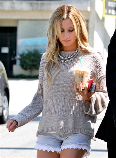 Ashley Tisdale Starbuks in Los Angeles on July 23, 2012