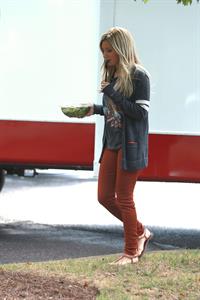 Ashley Tisdale on a lunch break while shooting Scary Movie 5 10/2/12