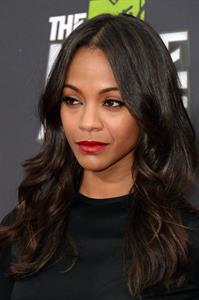 Zoe Saldana attends MTV Movie Awards at Sony Pictures Studios in Culver City - April 14, 2013 