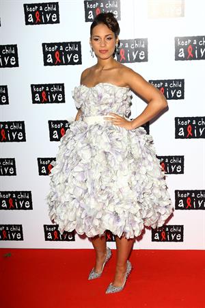 Alicia Keys at the Keep a Child Alive Black Ball event in London on May 26, 2010