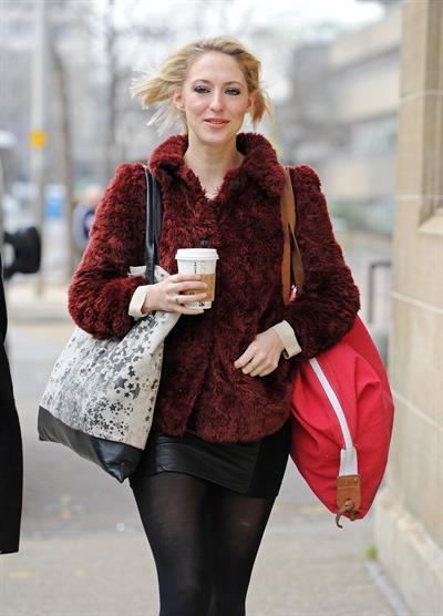 Ali Bastian outside London Studios on February 1, 2012 