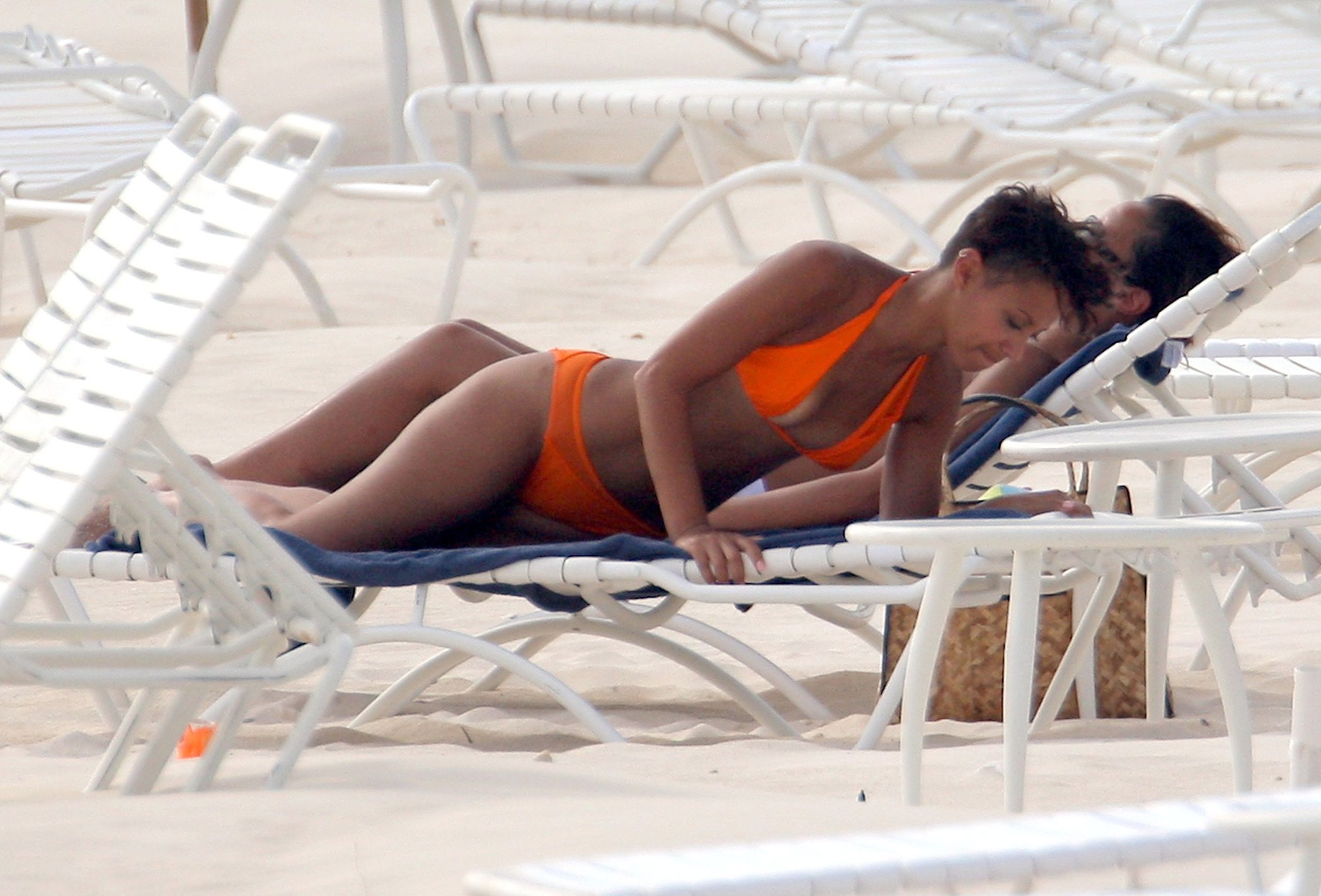 Amelle Berrabah bikini candids Barbados Jan 5, 2010 