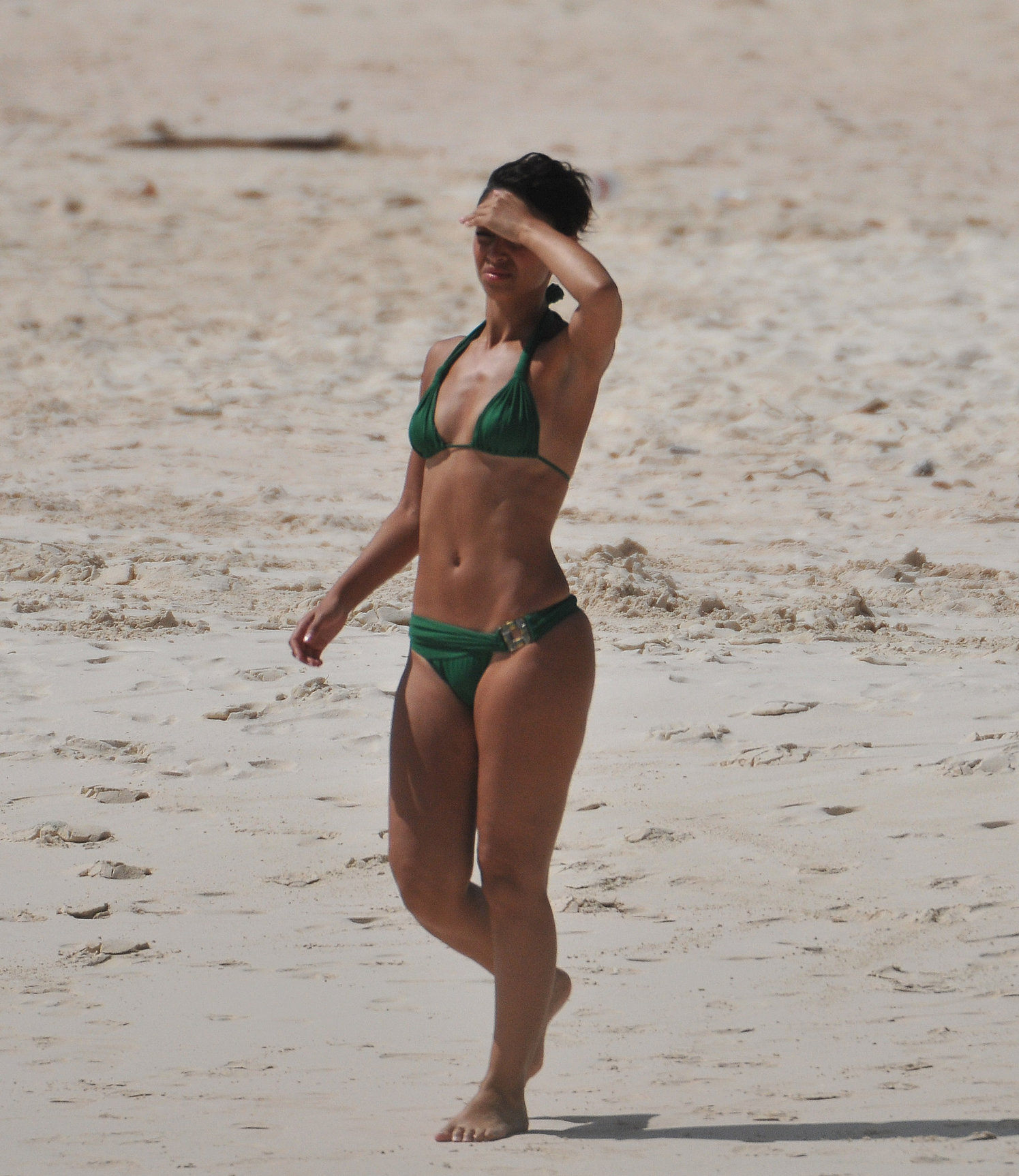 Amelle Berrabah bikini candids in Barbados on Jan 2nd 2010 