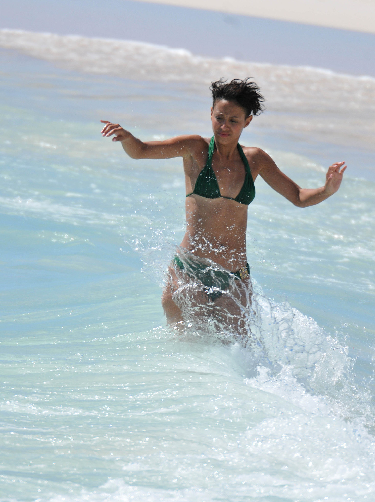 Amelle Berrabah bikini candids in Barbados on Jan 2nd 2010 