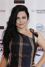 Amy Lee attends the 2011 MTV European Music Awards in Belfast Ireland on November 6, 2011