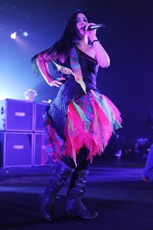 Amy Lee performing live at the Hard Rock Cafe in Hollywood Florida on January 17, 2012