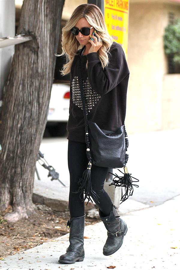 Ashley Tisdale goes shopping in West Hollywood on April 25, 2012