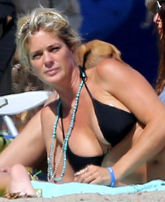 Rachel Hunter in a bikini