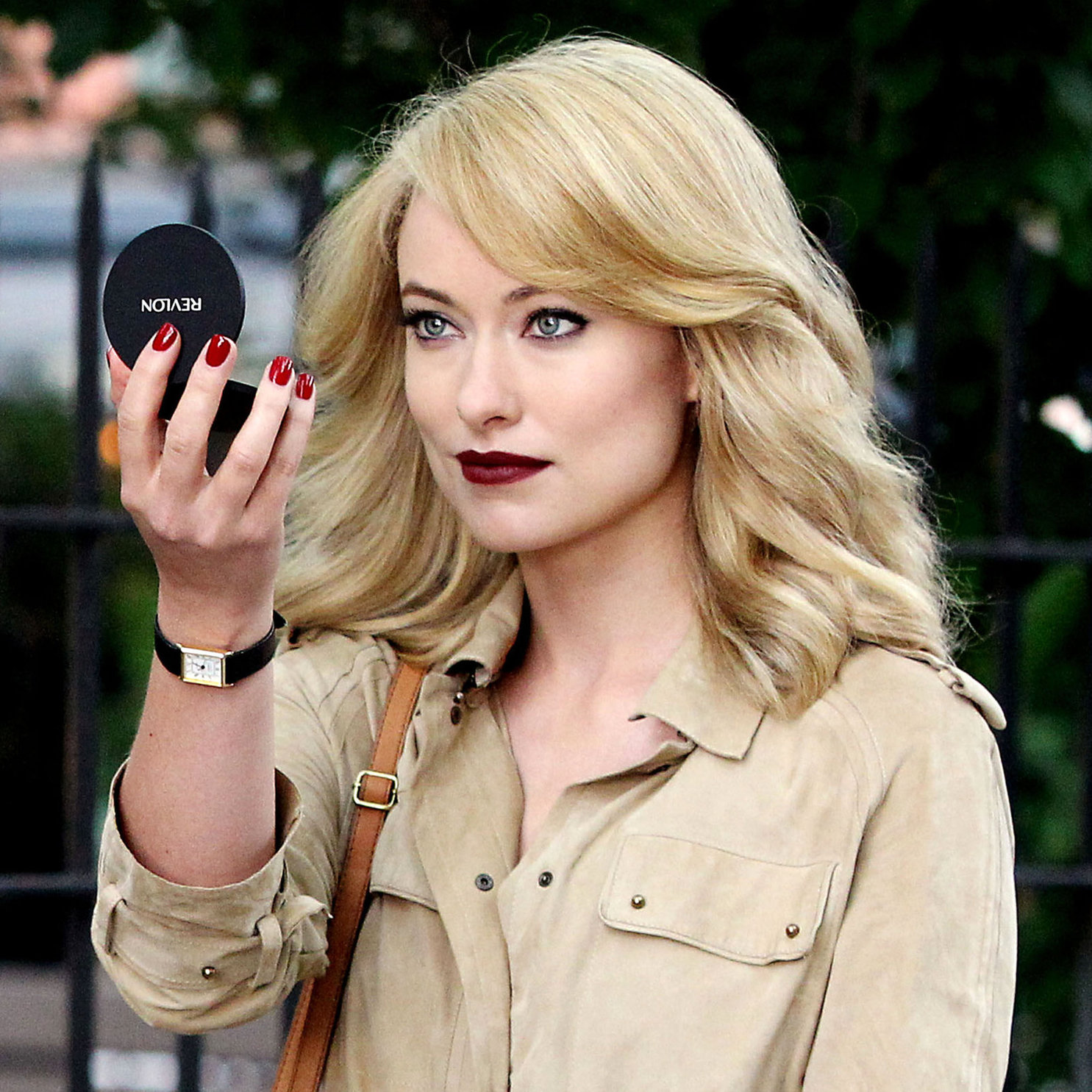 Olivia Wilde on the set of her new revlon commercial in nyc 02 05 12 