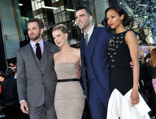 Zoe Saldana attends the 'Star Trek Into Darkness' UK Premiere at the Empire Leicester Square in London