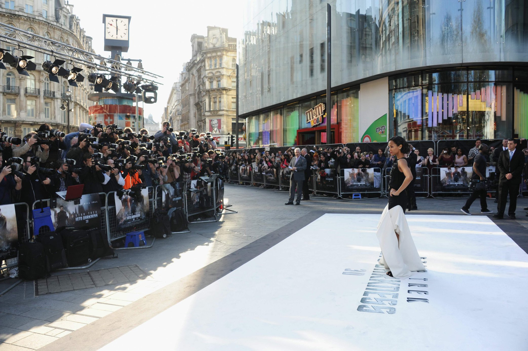 Zoe Saldana attends the 'Star Trek Into Darkness' UK Premiere at the Empire Leicester Square in London