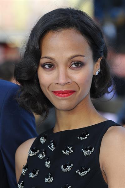 Zoe Saldana attends the 'Star Trek Into Darkness' UK Premiere at the Empire Leicester Square in London