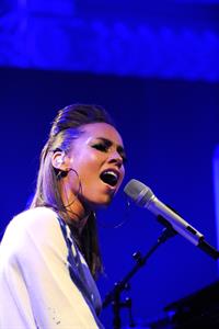 Alicia Keys celebrating the release of her new album the Element of Freedom at Aqua in London