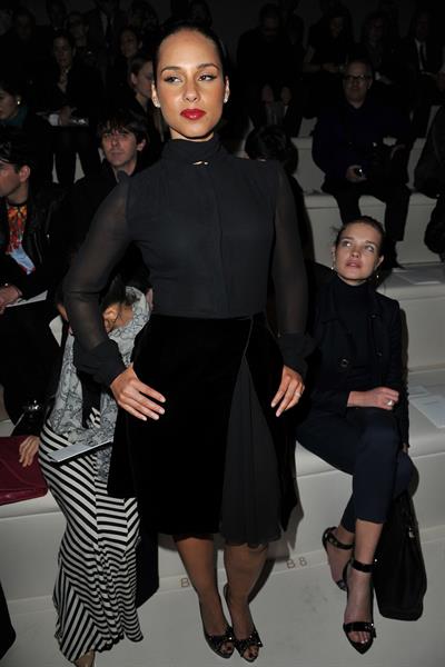Alicia Keys attends Chanel Ready to Wear Fall Winter 2012 and Fashion House presentation on March 6, 2012