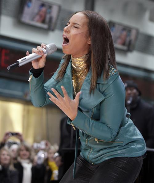 Alicia Keys performs on the NBC Today Show in New York 