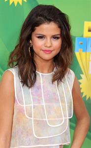 Selena Gomez at Nickelodeons 24th annual Kids Choice Awards at Galen center on April 2, 2011 