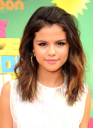 Selena Gomez at Nickelodeons 24th annual Kids Choice Awards at Galen center on April 2, 2011 
