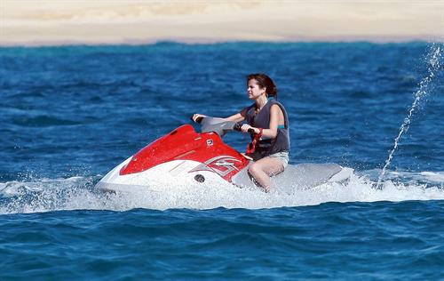 Selena Gomez on vacation in Mexico on December 7, 2011