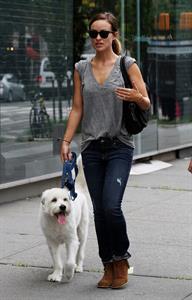 Olivia Wilde walking her dog in New York City - July 22, 2013 