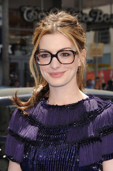 Anne Hathaway attending the Rio Los Angeles premiere on April 10, 2011