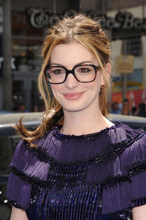 Anne Hathaway attending the Rio Los Angeles premiere on April 10, 2011