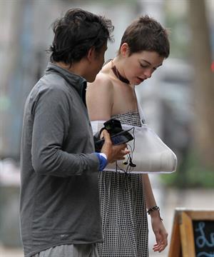 Anne Hathaway out for lunch in Brooklyn New York City on May 30, 2012