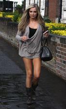 Alice Barlow Liverpool candids on May 13, 2011