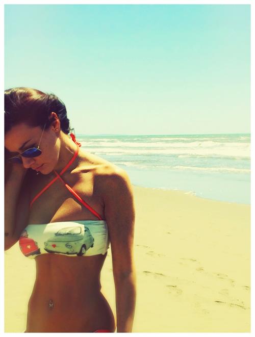 Melita Toniolo in a bikini