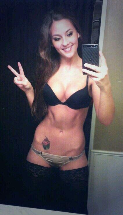 Anonymous in lingerie taking a selfie