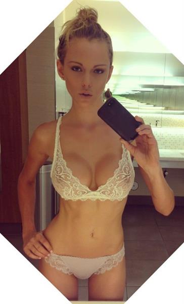 Anonymous in lingerie taking a selfie