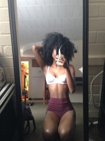 Anonymous in lingerie taking a selfie