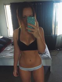 Anonymous in lingerie taking a selfie