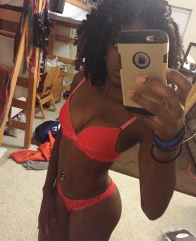 Anonymous in lingerie taking a selfie