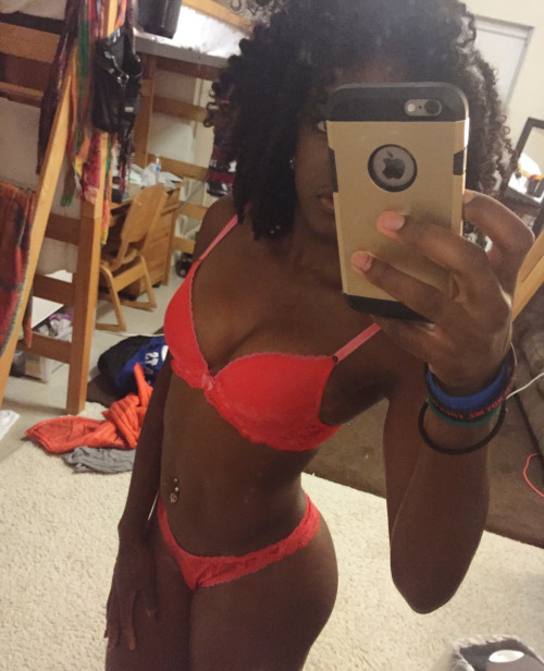 Anonymous in lingerie taking a selfie