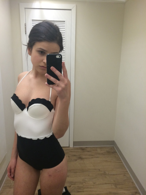 Anonymous in lingerie taking a selfie