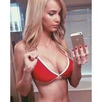 Anonymous in a bikini taking a selfie