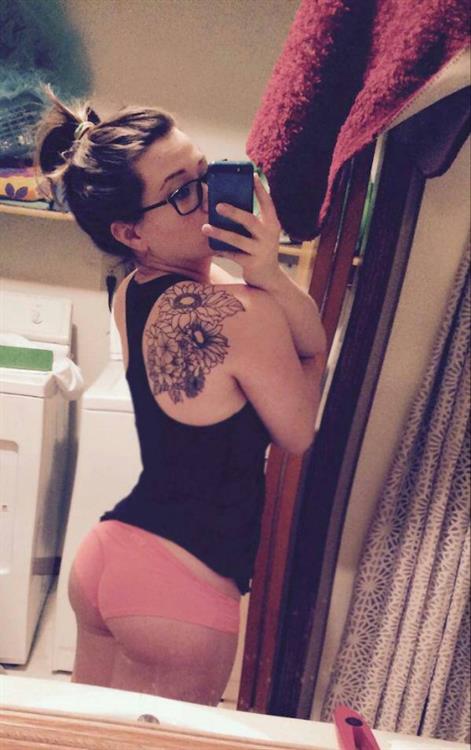 Anonymous in lingerie taking a selfie and - ass