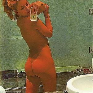 Gabi Grecko taking a selfie and - ass