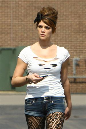 Ashley Greene on the set of lol Laughing out Loud in Detroit July 16, 2010 
