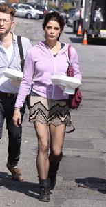 Ashley Greene on the set of Americana in New York City on March 19, 2012