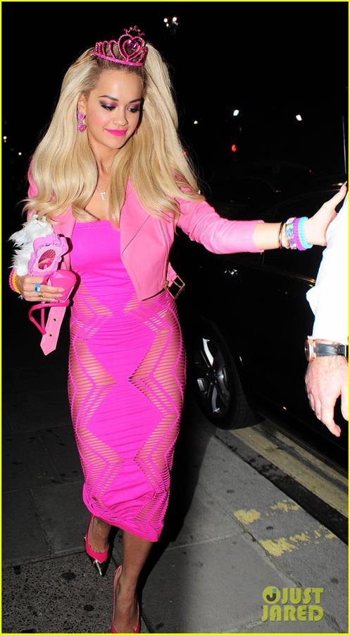 Rita Ora as Barbie for Halloween
