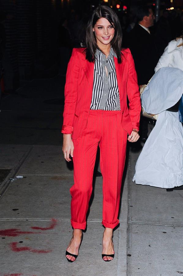 Ashley Greene visits the Late Show with David Letterman in New York City 