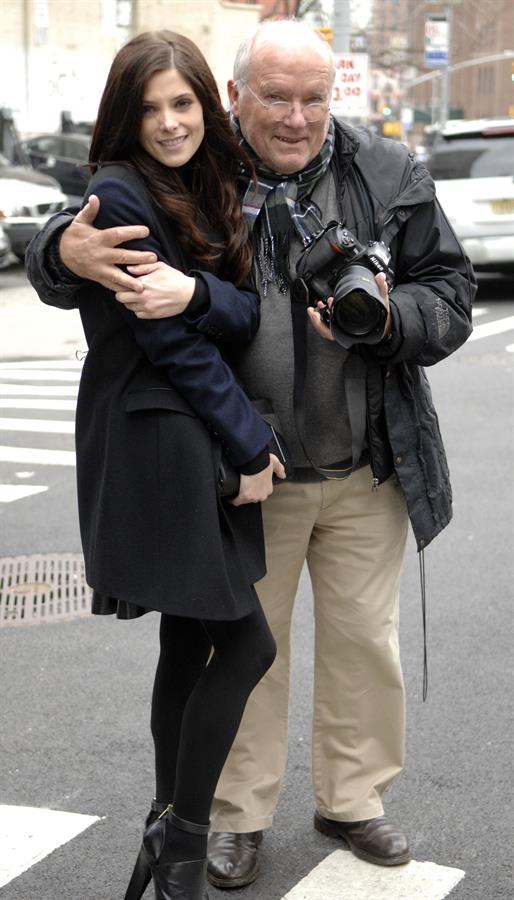 Ashley Greene on set of a photoshoot for DKNY in New York on April 1, 2012