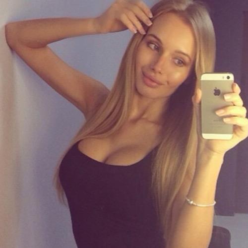 Olya Abramovich taking a selfie