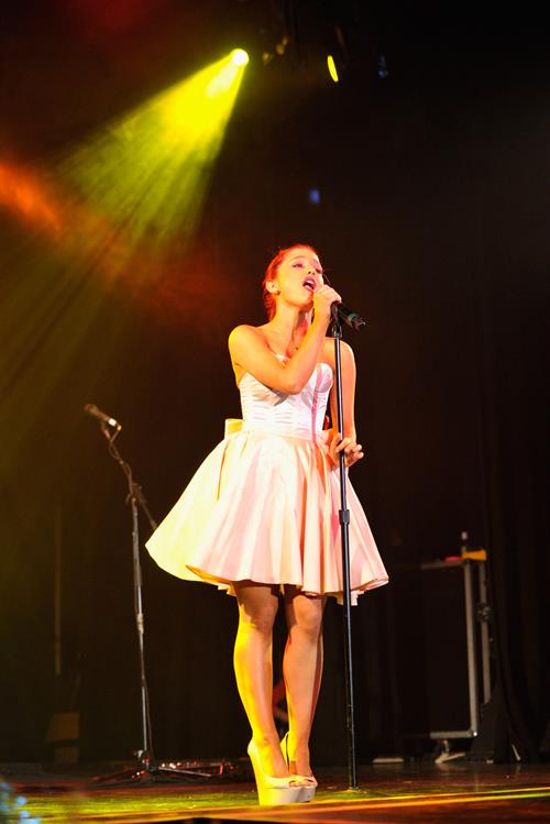 Ariana Grande Alvin and the Chipmunks Chipwrecked dvd release concert in Los Angeles on March 26, 2012